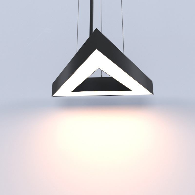 warm white triangle pendant lights